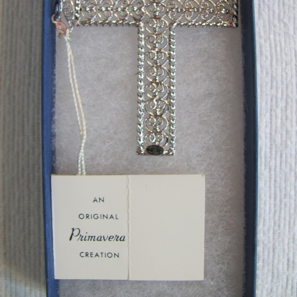 Danecraft 18" Chain w/intricate braided .925 Cross - Picture 7 of 7